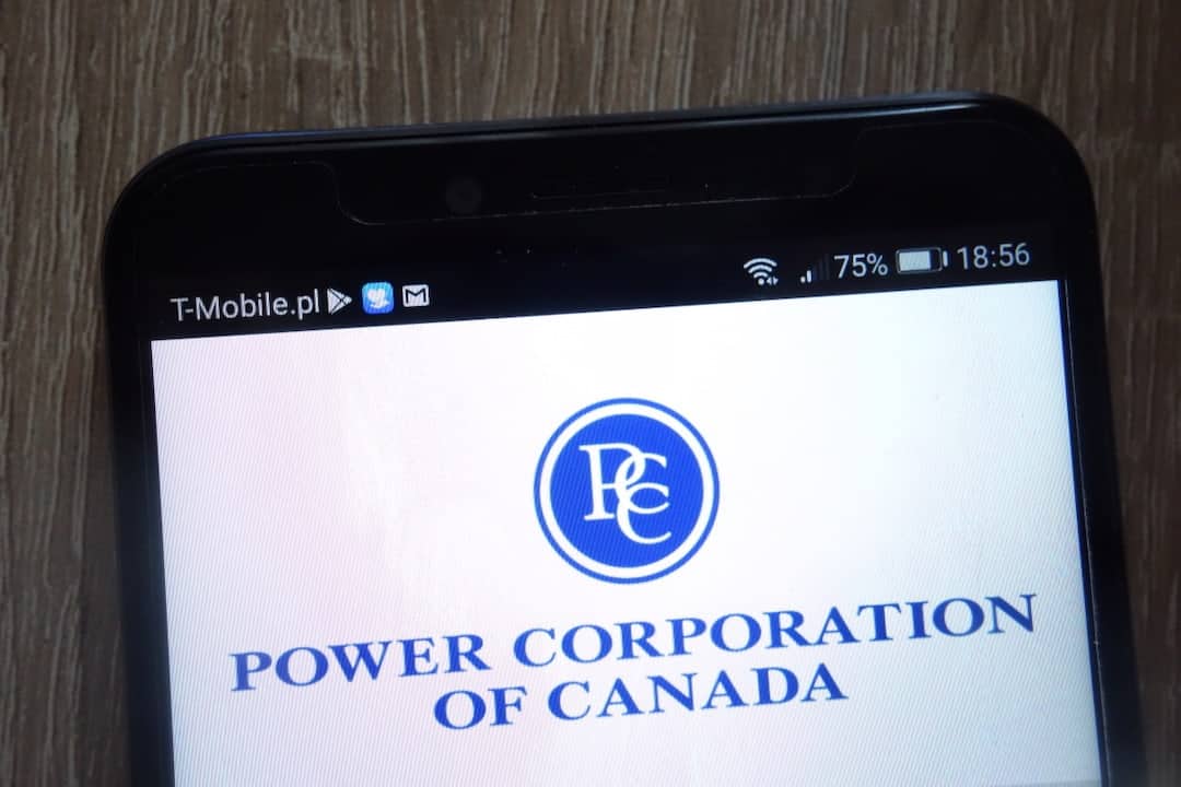 Power Corporation of Canada logo on the mobile display