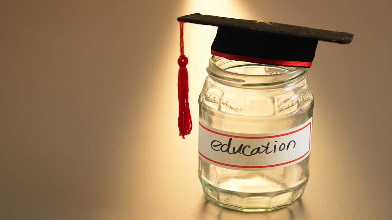 a glass jar for education saving