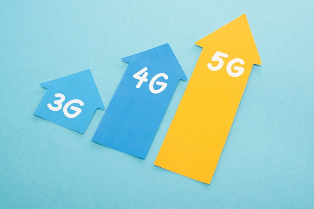 3g, 4g and 5g comparation illustration