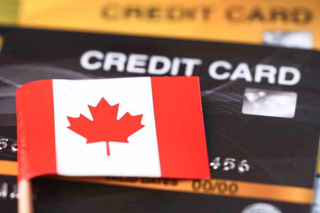 Canadian flag on credit cards