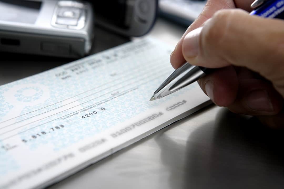 a person signing the cheque