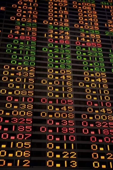 stock exchange panel board